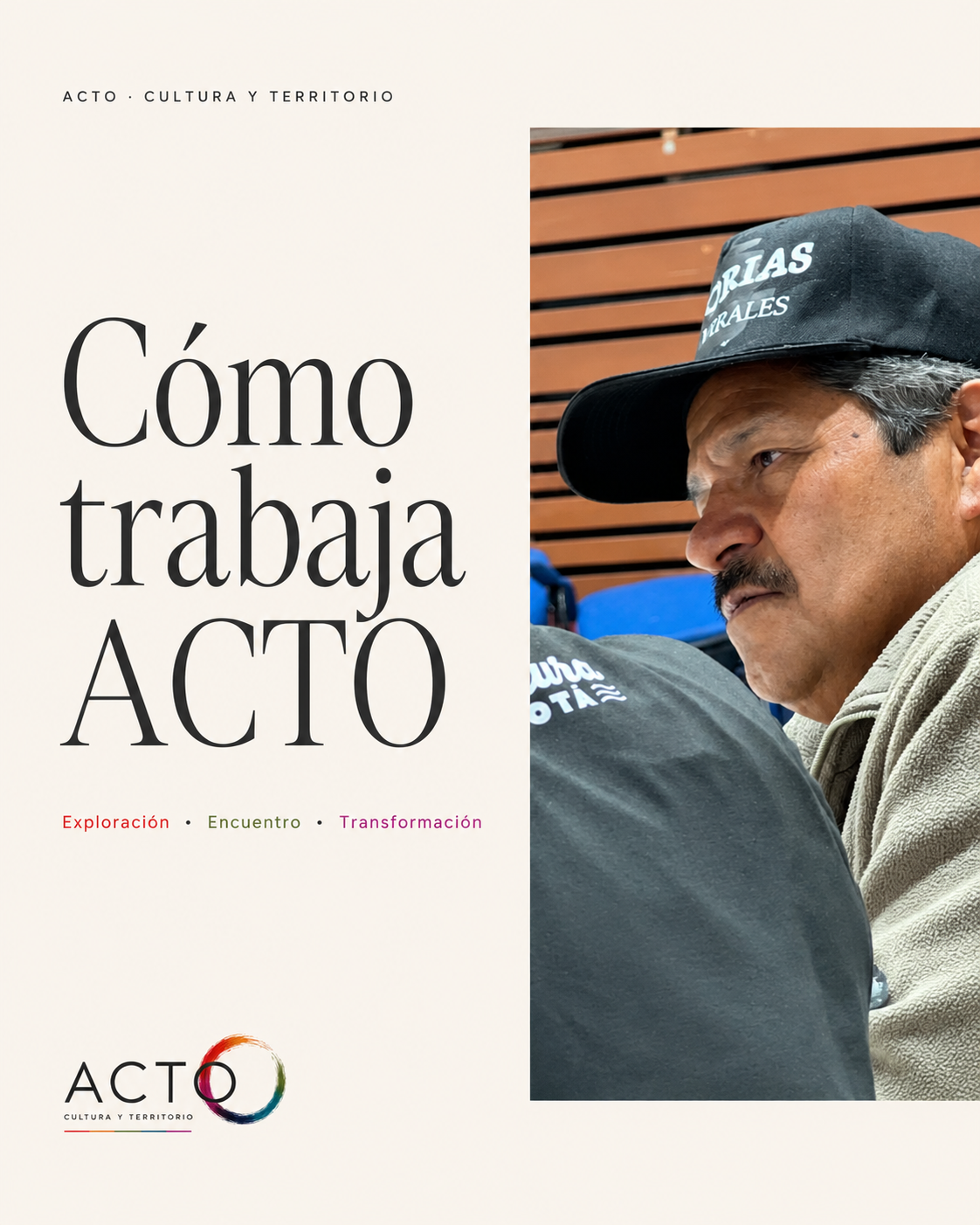 Retrato editorial de un participante del proceso Cómo trabaja ACTO